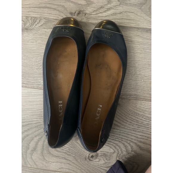 Coach black steel toe womens slides slip on shoes professional classy designer - Picture 1 of 6